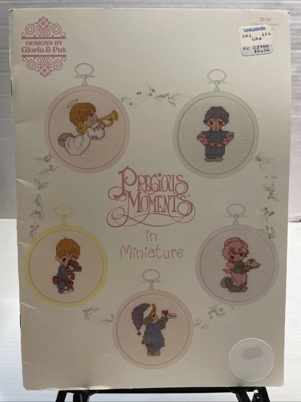 Precious Moments in Miniature Cross Stitch Booklet 1989 by Gloria & Pat - EUC